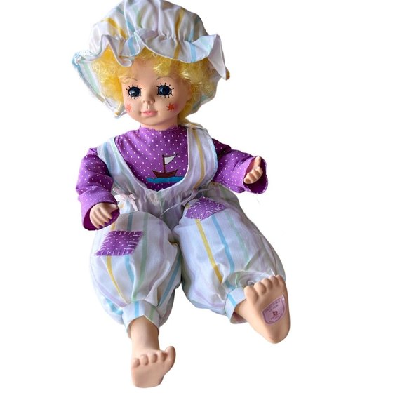 Vintage Porcelain Calendar Clown Doll - Surf's Up for August - 14 inches tall - Picture 1 of 9